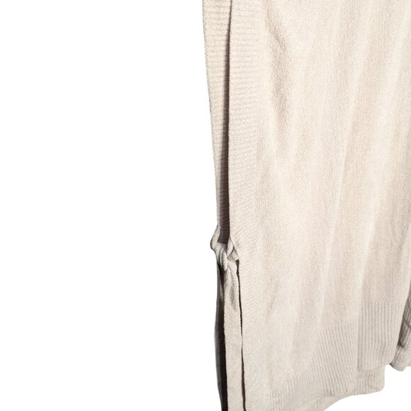 BAREFOOT DREAMS CozyChic Hi Low Side Tie Poncho L XL Ultra Lite Beige - Picture 3 of 7